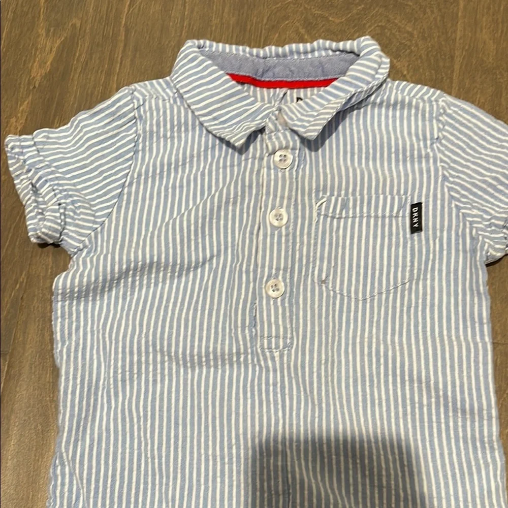DKNY 3-6M Romber blue stripes 100%Cotton
